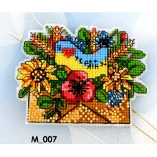 М-007 Магнит для вышивки нитками Я люблю Украину. ТМ Колерова