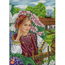 ФКч2-0098 Украинская краса весной. Схема для вышивки бисером ТМ Фокси