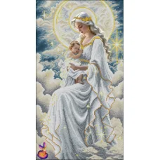 ФКч2-0119 Белая мадонна в звездах. Схема для вышивки бисером ТМ Фокси