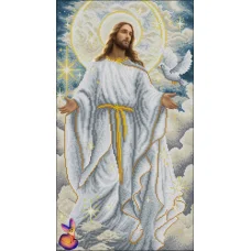 ФКч2-0125 Иисус в белом (фон зашивается). Схема для вышивки бисером ТМ Фокси