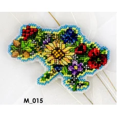 М-015 Магнит для вышивки нитками Цветущая Родина. ТМ Колерова