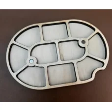 ОРГ-60293 Дополнительный ярус к овальному мини органайзеру для бисера Коробка на 10 ячеек