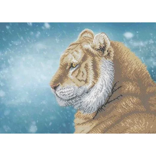 А3-К-1220 Зимний тигр. Схема для вышивки бисером ТМ Acorns