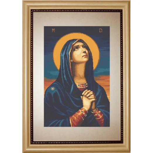 G443 Икона Б.М. Bсех скорбящих радость. Набор для вышивки нитками Luca-s