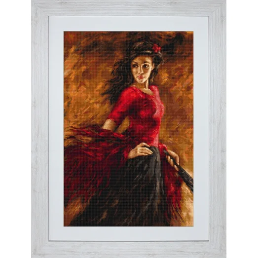 B534 Танцовщица. Набор для вышивки нитками. Luca-s