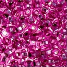 08225 Малиновый с серебряной серединкой, прозрачный Бисер Preciosa