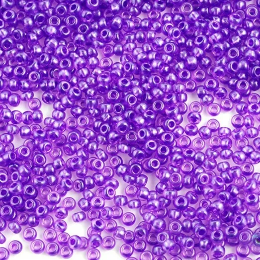 08328 Фиолетовый с перламутровой серединкой, прозрачный Бисер Preciosa