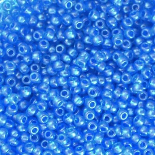 08336 Синий с перламутровой серединкой, прозрачный Бисер Preciosa