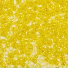 08386 Ярко-желтый с перламутровой серединкой, прозрачный Бисер Preciosa