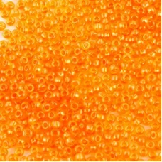 08392 Оранжевый с перламутровой серединкой, прозрачный Бисер Preciosa
