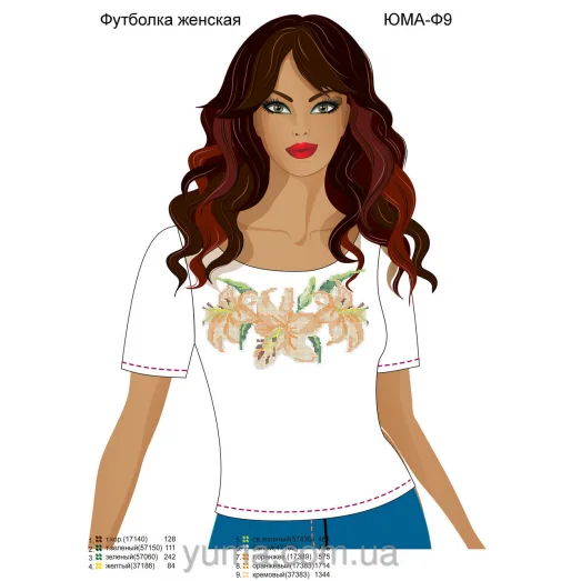 ЮМА-Ф-09 Футболка женская для вышивки