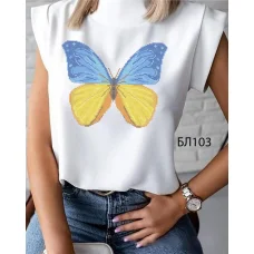 БЛ-103 Пошитая блузка Лилея под вышивку бисером или нитками. ТМ Юма