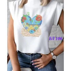 БЛ-106 Пошитая блузка Лилея под вышивку бисером или нитками. ТМ Юма