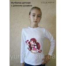 ЮМА-ФДДР-024 Детская футболка с длинным рукавом Дракулаура для вышивки 