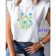 БЛ-107 Пошитая блузка Лилея под вышивку бисером или нитками. ТМ Юма