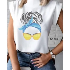 БЛ-109 Пошитая блузка Лилея под вышивку бисером или нитками. ТМ Юма