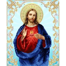 АС3-032 Св.сердце Иисуса. Схема для вышивки бисером А-Строчка
