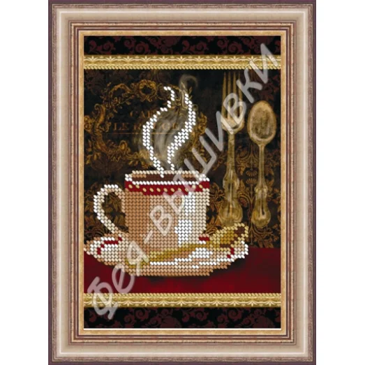 КР-110 Кофе Париж. Схема для вышивки бисером. ТМ Фея Вышивки