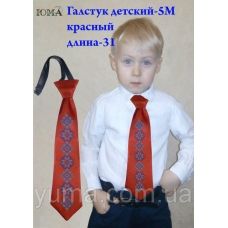 ГД-005-М Красный детский галстук под вышивку. ТМ Юма