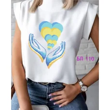 БЛ-110 Пошитая блузка Лилея под вышивку бисером или нитками. ТМ Юма