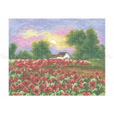 10-421 (20*25) Маковое поле. Схема для вышивки бисером Бисерок