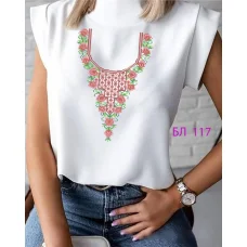 БЛ-117 Пошитая блузка Лилея под вышивку бисером или нитками. ТМ Юма