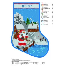 ЮМА-С1 Новогодний сапожек для вышивки для вышивки