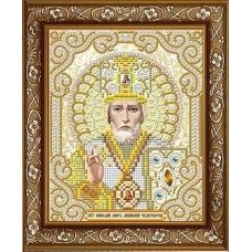 ЖС-5006 Святой Николай в жемчуге (золото). Схема для вышивки бисером Благовест