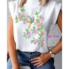 БЛ-119 Пошитая блузка Лилея под вышивку бисером или нитками. ТМ Юма