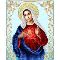 АС3-033 Непорочное сердце Марии. Схема для вышивки бисером А-Строчка
