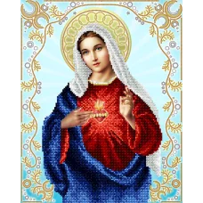 АС3-033 Непорочное сердце Марии. Схема для вышивки бисером А-Строчка