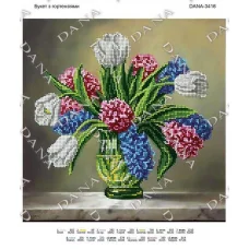 ДАНА-3416 Букет с гортензиями. Схема для вышивки бисером