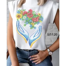 БЛ-120 Пошитая блузка Лилея под вышивку бисером или нитками. ТМ Юма