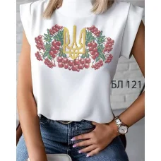 БЛ-121 Пошитая блузка Лилея под вышивку бисером или нитками. ТМ Юма