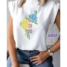 БЛ-123 Пошитая блузка Лилея под вышивку бисером или нитками. ТМ Юма