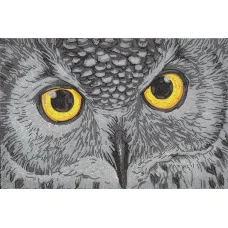 АХ2-075 Сова. Схема для вышивки бисером. А-Строчка