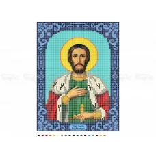ЧВ-3206-1 Св. Благов. Кн. Александр Невский. Схема для вышивки бисером. Бисерок