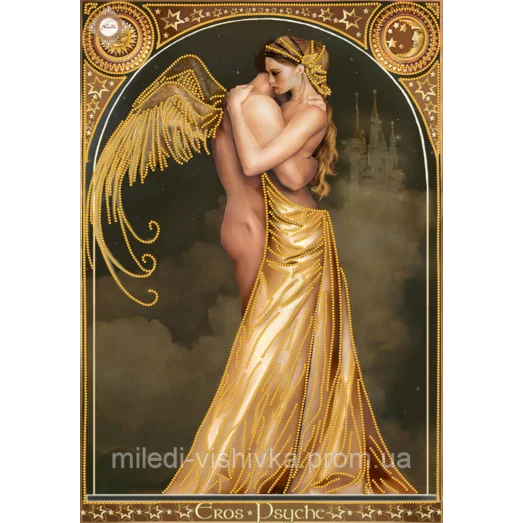 СЛ-3070 Эрос и Психея. Схема для вышивки бисером ТМ Миледи