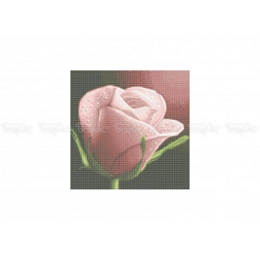 30-335 (30*40) Нежная роза. Схема для вышивки бисером Бисерок