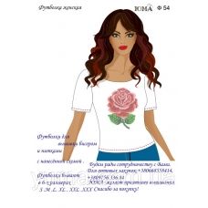 ЮМА-Ф-054 Футболка женская для вышивки Розы для вышивки 