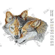 ДАНА-2364 Пара волков. Схема для вышивки бисером