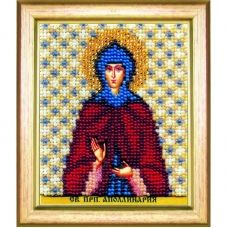 Б-1187 Икона св. преподобной Апполинарии. Набор для вышивки бисером Чаривна Мить