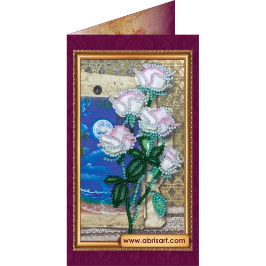 АО-082 Южная ночь. Набор-открытка для вышивки бисером Абрис Арт