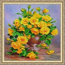 НИК-1391 Желтые розы. Схема для вышивки бисером ТМ Конек