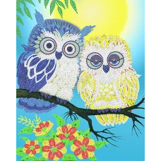 АК3-178 Совы нежные. Схема для вышивки бисером А-Строчка