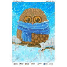 ЮМА-4510А Зимний совёнок. Схема для вышивки бисером