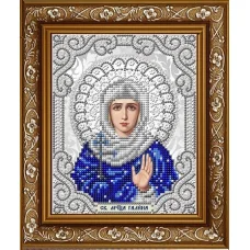 ЖС-5030 Святая Галина в жемчуге и серебре. Схема для вышивки бисером Благовест
