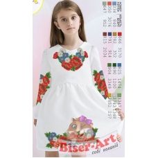 ВА-1604 Заготовка детского платья под вышивку БисерАрт
