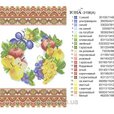 ЮМА-3156А Салфетка на корзинку. Схема для вышивки бисером 