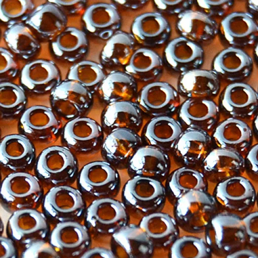 16110 Кристалл тёмно-коричневый блестящий, прозрачный Бисер Preciosa